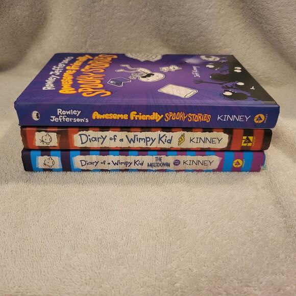 Jeff Kinney 3 book bundle -Diary of a Wimpy Kid - Rowley Jefferson's YA Hardback - Picture 2 of 12